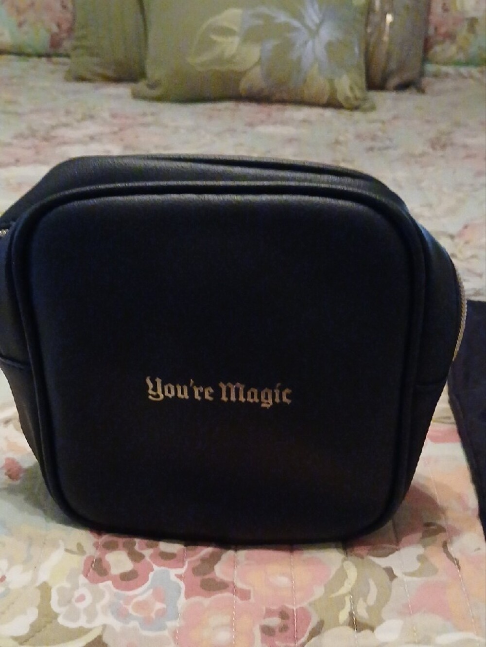 ipsy Black Cosmetic Pouch Trio with Gold Foil Motif - Picture 3 of 7